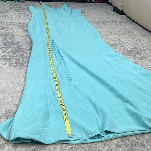 New Dress the Population Iris Dress Tranquil Blue Hourglass Slit Leg Sz XXL - Picture 11 of 14